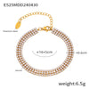 Light Luxury Cold Style Elegant Temperament All Match 316L Stainless Steel Bracelet With Colorful Zircon Inlay And Geometric Design