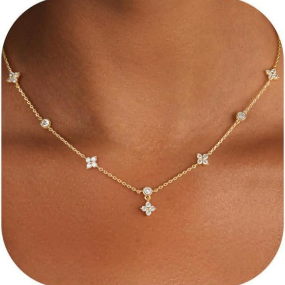 Light Luxury Copper Butterfly Necklace With Zircon Electroplated Pendant And O Shaped Chain Elegant Animal Clavicle Chain For Women