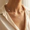 Light Luxury Copper Butterfly Necklace With Zircon Electroplated Pendant And O Shaped Chain Elegant Animal Clavicle Chain For Women