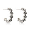 Light Luxury Copper Fourleaf Clover Flower Petal Earrings Inlaid Zircon For Women
