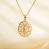 Light Luxury Copper Geometric Pendant Necklace With Electroplating For Women And Men