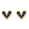 Light Luxury Copper Heart Shape Earrings With Zircon Inlay And Real Gold Plated Finish Trendy Mini Love Design For Women
