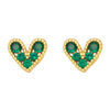 Light Luxury Copper Heart Shape Earrings With Zircon Inlay And Real Gold Plated Finish Trendy Mini Love Design For Women