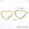 Light Luxury Copper Heart Shaped Earrings With Micro Inlaid Zircon And Gold Tone Diamond Style Design