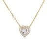 Light Luxury Copper Heart Shaped Necklace Inlaid With Colored Diamonds And Twelve Birthstones Zirconia Design O Word Chain