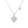 Light Luxury Copper Heartshaped Pendant Necklace With Colored Diamond Insert And Zirconia