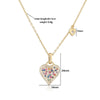 Light Luxury Copper Heartshaped Pendant Necklace With Colored Diamond Insert And Zirconia
