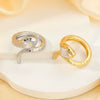 Light Luxury Copper Inlaid Zircon Snake Zodiac Open Ring Minimalist Animal Style Electroplated Women's Fashion Jewelry