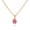 Light Luxury Copper Inlaid Zirconia Flower Petal Necklace For Women With O Chain