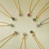 Light Luxury Copper Inlaid Zirconia Flower Petal Necklace For Women With O Chain