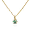 Light Luxury Copper Inlaid Zirconia Flower Petal Necklace For Women With O Chain