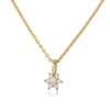 Light Luxury Copper Inlaid Zirconia Flower Petal Necklace For Women With O Chain