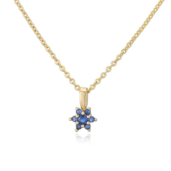 Light Luxury Copper Inlaid Zirconia Flower Petal Necklace For Women With O Chain