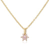 Light Luxury Copper Inlaid Zirconia Flower Petal Necklace For Women With O Chain