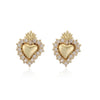 Light Luxury Copper Inlaid Zirconium Heartshaped Jewelry Set For Women With Heart Water Drop Bell Patterns