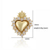 Light Luxury Copper Inlaid Zirconium Heartshaped Jewelry Set For Women With Heart Water Drop Bell Patterns