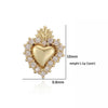Light Luxury Copper Inlaid Zirconium Heartshaped Jewelry Set For Women With Heart Water Drop Bell Patterns
