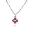Light Luxury Copper Insert Zirconia Four Leaf Clover Flower Pendant O Chain Women's Necklace