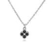 Light Luxury Copper Insert Zirconia Four Leaf Clover Flower Pendant O Chain Women's Necklace