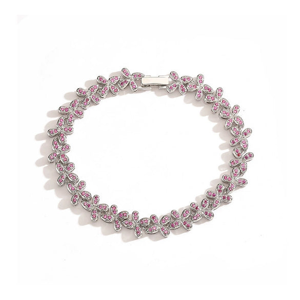 Light Luxury Copper Jewelry With Colored Diamond Bow Butterfly Dragonfly Insect Pattern Necklace Bracelet Set For Women