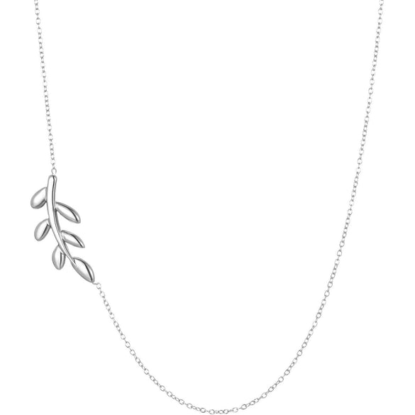 Light Luxury Copper Leaf Necklace For Women With Electroplated Pendant And Regular Chain Simple Versatile Plant Style Jewelry