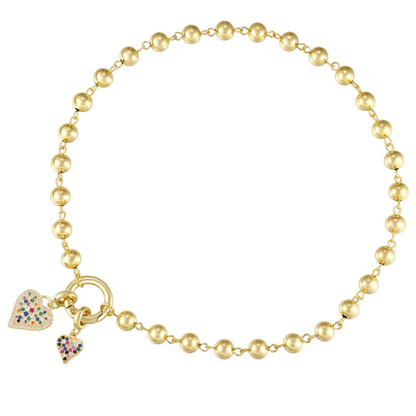 Light Luxury Copper Necklace With Colored Diamond Inlay Animal And Geometric Patterns Round Buckle Design
