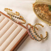 Light Luxury Copper Zirconia Four Leaf Clover Opening Adjustable Women's Bracelet