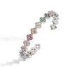 Light Luxury Copper Zirconia Four Leaf Clover Opening Adjustable Women's Bracelet