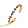 Light Luxury Copper Zirconia Four Leaf Clover Opening Adjustable Women's Bracelet