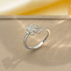 Light Luxury Design Women's Opening Adjustable Copper Ring With Full Diamond Inlaid Zircon Electroplated Heart Shape And Geometric Animal Zodiac Pattern