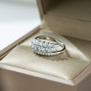 Light Luxury Design Women's Opening Adjustable Copper Ring With Full Diamond Inlaid Zircon Electroplated Heart Shape And Geometric Animal Zodiac Pattern