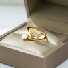 Light Luxury Design Women's Opening Adjustable Copper Ring With Full Diamond Inlaid Zircon Electroplated Heart Shape And Geometric Animal Zodiac Pattern