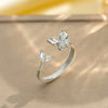 Light Luxury Design Women's Opening Adjustable Copper Ring With Full Diamond Inlaid Zircon Electroplated Heart Shape And Geometric Animal Zodiac Pattern