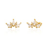Light Luxury Diamond Earrings S925 Silver Crown Zircon For Women