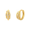 Light Luxury Diamond Earrings S925 Silver Leaves Design For Women