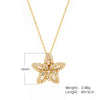 Light Luxury Diamond Necklace S925 Silver Fivepointed Star Oshaped Chain Electroplating Geometric Style For Women