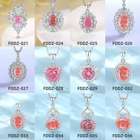 Light Luxury Diamond S925 Silver Necklace With Geometric Pattern And Chopin Chain