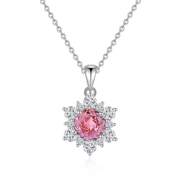Light Luxury Diamond S925 Silver Necklace With Geometric Pattern And Chopin Chain