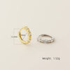 Light Luxury Ear Buckle Earrings S925 Silver Geometric Zircon Electroplated For Women
