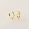 Light Luxury Ear Buckle Earrings S925 Silver Geometric Zircon Electroplated For Women