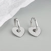 Light Luxury Ear Buckle S925 Sterling Silver Geometric Love Design Jewelry For Women