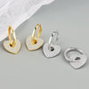 Light Luxury Ear Buckle S925 Sterling Silver Geometric Love Design Jewelry For Women