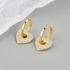 Light Luxury Ear Buckle S925 Sterling Silver Geometric Love Design Jewelry For Women