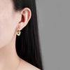 Light Luxury Ear Buckle S925 Sterling Silver Geometric Love Design Jewelry For Women