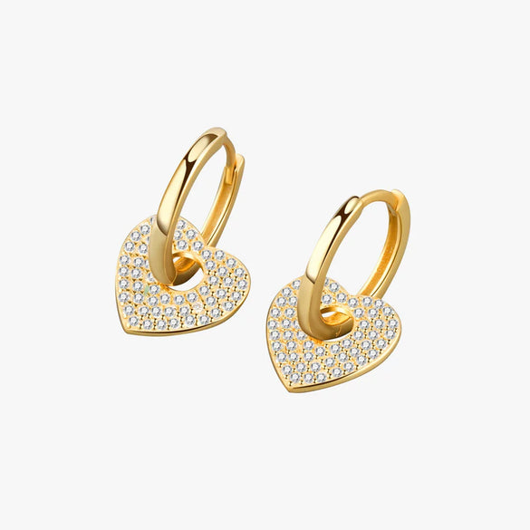 Light Luxury Ear Buckle S925 Sterling Silver Geometric Love Design Jewelry For Women
