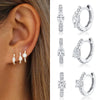 Light Luxury Ear Buckle Wind Earrings For Women With Flower Pattern
