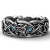Light Luxury Electroplated Alloy Wolf Head Ring Geometric Animal Zodiac Unisex Jewelry