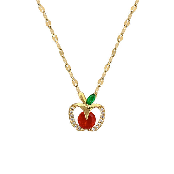 Light Luxury Elegant Gorgeous Geometric Titanium Steel And Copper Necklace For Women And Men