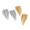 Light Luxury Elegant Stainless Steel Multilayer Small Round Bead Tassel Geometric Earrings Jewelry For Women With Electroplating