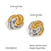 Light Luxury Fashion All Match Earrings In Gold And Silver Color Matching Series Made Of Stainless Steel With Pvd Furnace Vacuum Real Gold Plating For Women